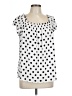 CeCe Polka Dots White Short Sleeve Blouse Size L - photo 1