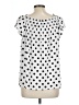 CeCe Polka Dots White Short Sleeve Blouse Size L - photo 2