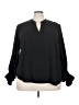 Vince Camuto 100% Polyester Black Long Sleeve Blouse Size 3X - photo 1