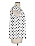 CeCe Polka Dots White Short Sleeve Blouse Size L - photo 4