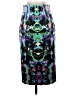 Milly Print Teal Formal Skirt Size 4 - photo 1