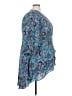 Torrid Paisley Blue 3/4 Sleeve Blouse Size 3X Plus (3) - photo 4