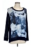DressBarn 100% Polyester Print Blue Pullover Sweater Size L - photo 1