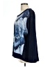 DressBarn 100% Polyester Print Blue Pullover Sweater Size L - photo 5