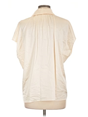 Vince. Short Sleeve Silk Top (view 2)