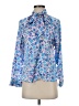 Zara Floral Blue Long Sleeve Blouse Size XS - photo 1