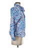 Zara Floral Blue Long Sleeve Blouse Size XS - photo 4