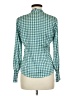 Zara Houndstooth Teal Long Sleeve Blouse Size M - photo 2