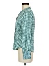 Zara Houndstooth Teal Long Sleeve Blouse Size M - photo 5