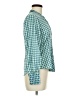 Zara Houndstooth Teal Long Sleeve Blouse Size M - photo 4
