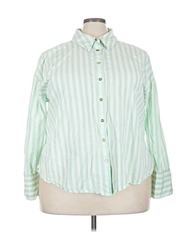 ELOQUII Long Sleeve Button-Down Shirt (view 1)