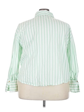 ELOQUII Long Sleeve Button-Down Shirt (view 2)