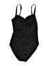 Unbranded Solid Black One Piece Swimsuit Size XXL - photo 1