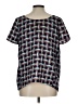 Cooper & Ella 100% Polyester Black Short Sleeve Blouse Size Lg (3) - photo 2