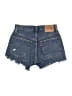 Levi's 100% Cotton Blue Denim Shorts Size 24 waist - photo 2
