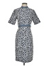 J. McLaughlin 100% Polyester Print Blue Casual Dress Size 4 - photo 1