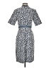 J. McLaughlin 100% Polyester Print Blue Casual Dress Size 4 - photo 2