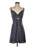 Blue Rain Hearts Blue Casual Dress Size XS - photo 1