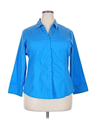 Riders by Lee 3/4 Sleeve Button-Down Shirt (view 1)