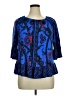 Style&Co Blue 3/4 Sleeve Blouse Size XL - photo 1