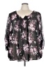 Torrid 100% Polyester Black 3/4 Sleeve Blouse Size 4X Plus (4) - photo 1