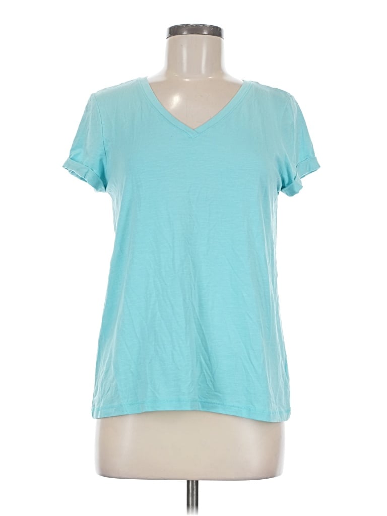Pre-owned Max Studio Short Sleeve T-shirt In Teal