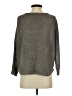 Poetry 100% Linen Metallic Gray Pullover Sweater Size 2 - photo 2