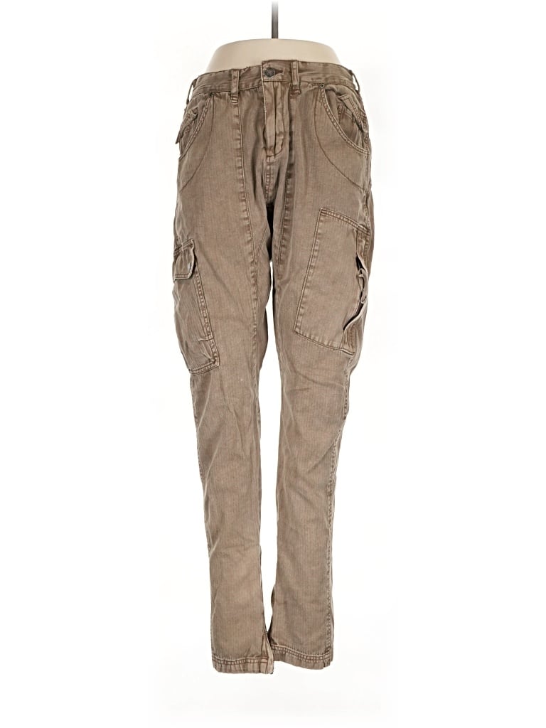 Pre-owned Free People Cargo Pants In Tan