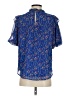 Ann Taylor LOFT 100% Polyester Blue Short Sleeve Blouse Size S - photo 2