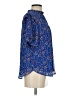 Ann Taylor LOFT 100% Polyester Blue Short Sleeve Blouse Size S - photo 4