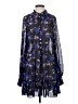Ted Baker London 100% Polyester Floral Blue Long Sleeve Blouse Size 2 (0) - photo 1