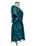 Express 100% Polyester Paisley Teal Cocktail Dress Size S - photo 4