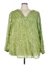 Torrid Green 3/4 Sleeve Blouse Size 3X Plus (3) - photo 1