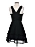 Sandro 100% Polyester Solid Black Cocktail Dress Size Sm (1) - photo 2
