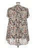 Torrid 100% Polyester Animal Print Ivory Short Sleeve Blouse Size 3X Plus (3) - photo 2