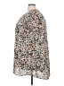 Torrid 100% Polyester Animal Print Ivory Short Sleeve Blouse Size 3X Plus (3) - photo 5