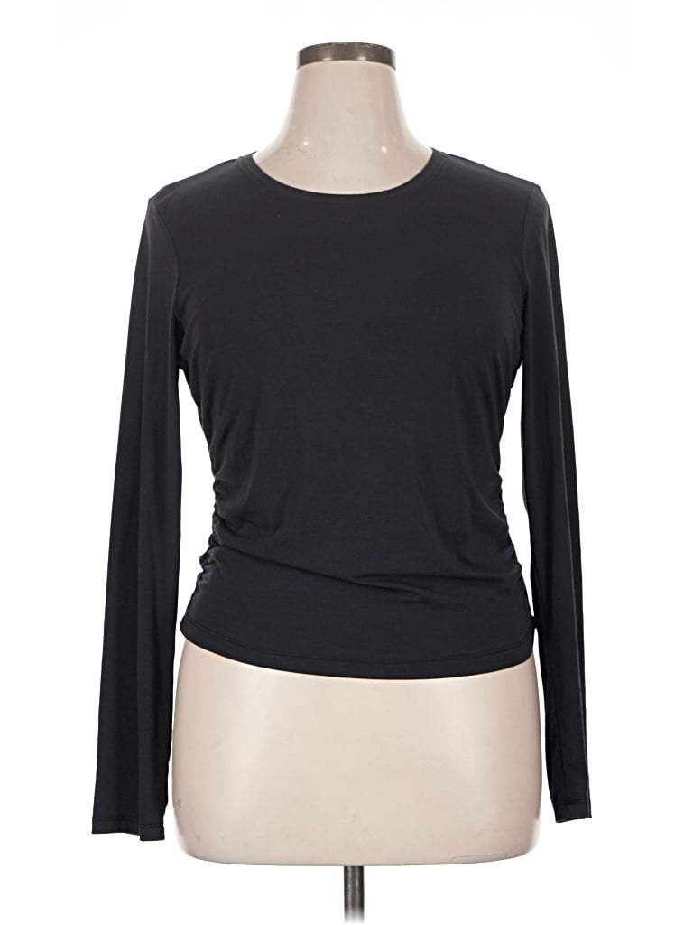 Pre-owned Athleta Long Sleeve T-shirt In Black