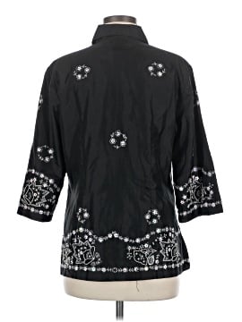 Sandy Starkman 3/4 Sleeve Silk Top (view 2)