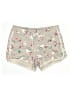 Justice Active 100% Cotton Floral Tan Gray Shorts Size 14 - 16 - photo 1