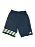 Adidas 100% Polyester Solid Blue Athletic Shorts Size 7 - photo 1