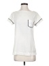French Connection 100% Polyester White Short Sleeve Top Size XS - photo 1
