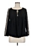 Old Navy 100% Rayon Black Long Sleeve Blouse Size M - photo 1