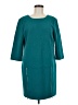 Ann Taylor Solid Teal Casual Dress Size 8 - photo 1
