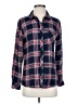 Rails 100% Rayon Plaid Blue Long Sleeve Button-Down Shirt Size S - photo 1