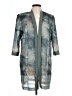 R&M Richards 100% Polyester Ombre Gray Kimono Size 10 - photo 1