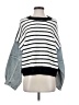 Debut Stripes White Pullover Sweater Size S - photo 1