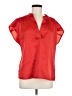 Glam 100% Polyester Red Short Sleeve Blouse Size M - photo 1