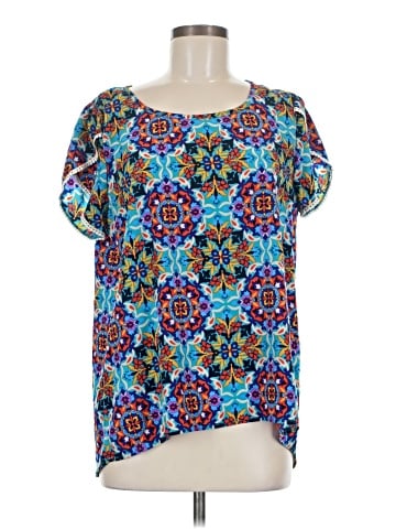 Blue Rain Short Sleeve Blouse (view 1)