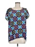 Blue Rain 100% Polyester Blue Short Sleeve Blouse Size M - photo 1