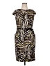 AGB Animal Print Brown Cocktail Dress Size 16 - photo 1